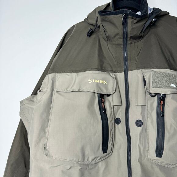 Simms G4 Pro Goretex Fly Fishing Wading Jacket Hooded Dark Green Size Large - Picture 3 of 14